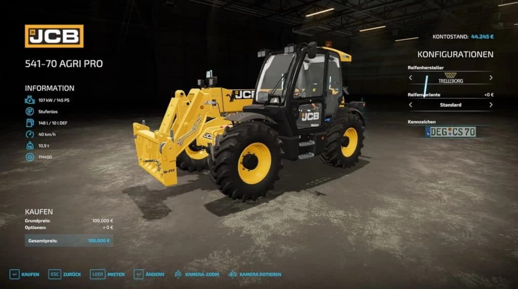 JCB Teleskoplader Pack v1.0.0.0 | FS22 Mod Download