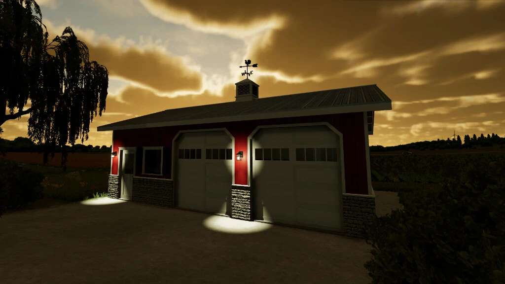 24×36 American Garage v1.0 | FS22 Mod Download