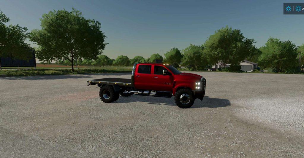 2018 Chevy Silverado 4500HD Flatbed v1.1 | FS22 Mod Download