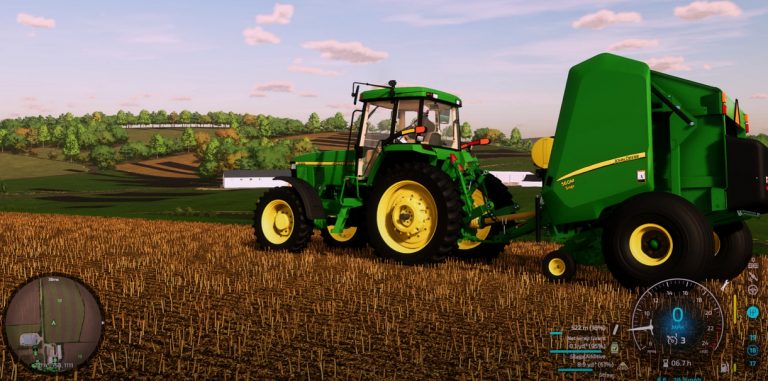 John Deere 560M with Net Wrap Addon v1.0 | FS22 Mod Download