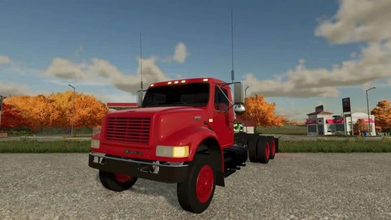 International 4900 Flatbed/AR Truck v1.0 | FS22 Mod Download