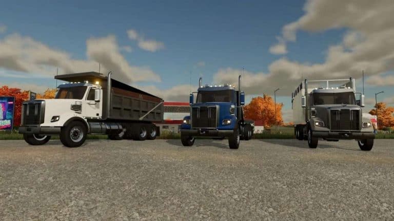 Freightliner Coronado 122SD Flatbed/AR Truck v1.0.0.1 | FS22 Mod Download