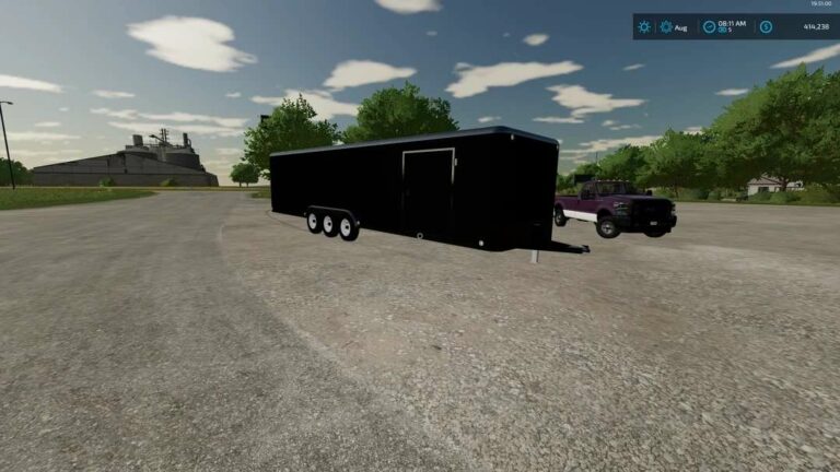 30FT Enclosed Trailer v1.0 | FS22 Mod Download